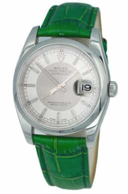 Mens Rolex Stainless Steel Datejust Watch 116200 with Silver Gray Tuxedo Dial (SKU Z802154AMT)
