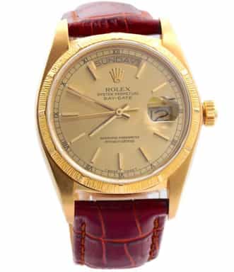 Mens Rolex 18K Gold Day-Date Watch with Gold Champagne Dial 18078 (SKU 5347269FPAMT)