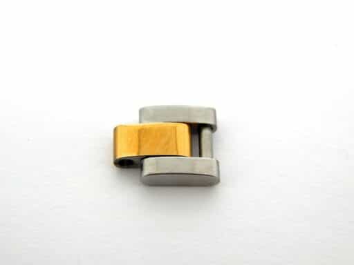 1 (ONE) Ladies Aftermarket 2tone Yellow Gold Plated Stainless Steel Link (SKU LINKSAFTGP13SSM)