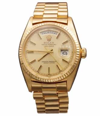 Mens Rolex 18K Gold Day-Date President Watch Gold Champagne Dial 1803 (SKU 961784AMT)
