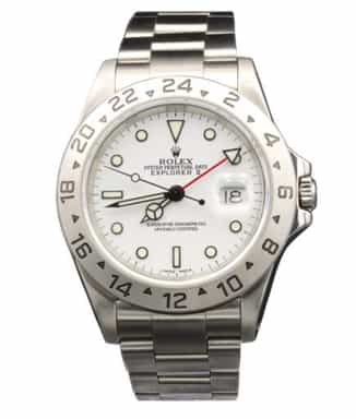 Mens Rolex Stainless Steel Explorer II Watch White Dial 16570 (SKU K618256AMT)