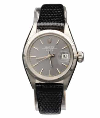 Ladies Rolex Stainless Steel Date Watch Slate Gray Dial 6919 (SKU 3900751BLAMT)