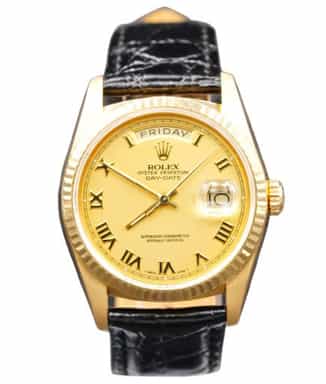 Mens Rolex 18K Gold Day-Date President Watch Champagne Roman Dial 18238 (SKU R676363FPAMT)