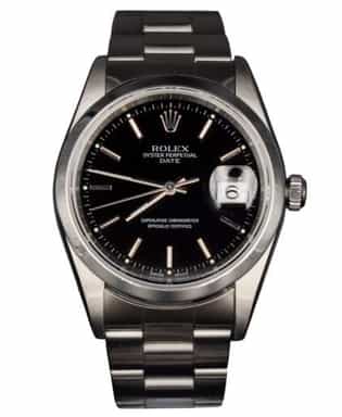 Mens Rolex Stainless Steel Date Watch Black Dial 15200 (SKU K182160BLAMT)