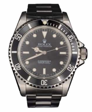 Mens Rolex Stainless Steel Submariner Watch Black Dial 14060 (SKU T675108AMT)