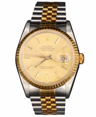 Mens Rolex Two-Tone Datejust Watch 16233 with Papers (SKU L739356AMT)