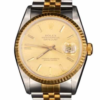 Mens Rolex Two-Tone Datejust Watch 16233 with Papers (SKU L739356AMT)