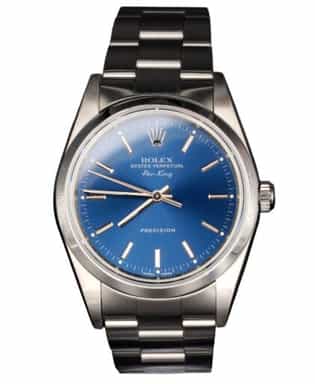 Mens Rolex Stainless Steel Air-King Watch Blue Dial 14000M (SKU Y323322AMT)