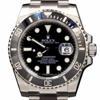 Mens Rolex Stainless Steel Submariner Watch Ref. 116610 Black Dial Ceramic Bezel (SKU 35Z839K7AMT)