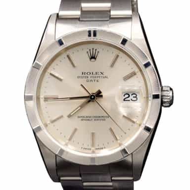 Mens Rolex Stainless Steel Date Watch Silver Dial 15210 (SKU Y706209FPAMT)