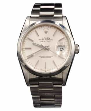 Mens Rolex Stainless Steel Datejust Watch Silver Dial Oyster Band 16200 (SKU E334277OAMT)