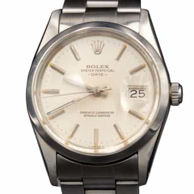 Mens Rolex Stainless Steel Date Watch Silver Dial 15000 (SKU 7025611AMT)