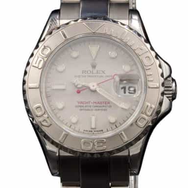 Ladies Rolex SS & Platinum Yacht-Master 169622 Watch with Rolex Papers (SKU D930882AMT)