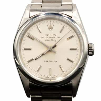 Mens Rolex Stainless Steel Air-King Watch 14000 Silver Dial (SKU E894586FPAMT)