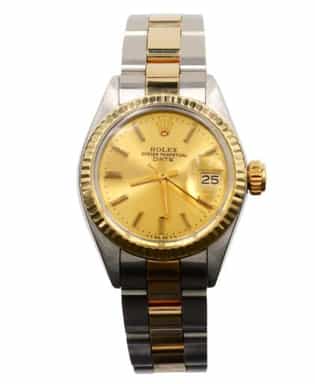 Ladies Rolex Two-Tone Date Watch Gold Champagne Dial 6917 (SKU 4187870AMT)