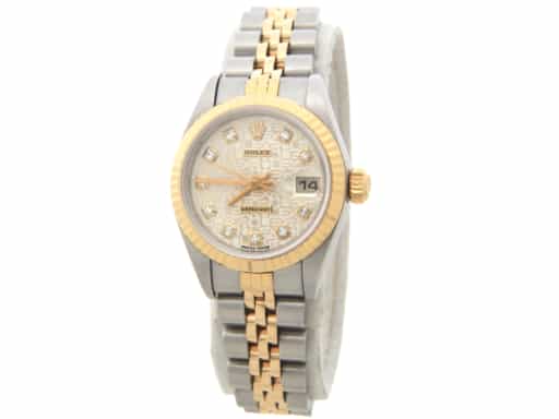 Ladies Rolex Two-Tone Datejust Silver Anniversary Diamond 79173 (SKU A298305AAMT)