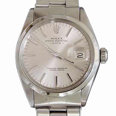 Mens Rolex Stainless Steel Date Silver  1500 (SKU 2561293DMT)