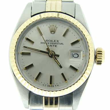 Ladies Rolex 2Tone 14K/SS Date Watch with Oval Jubilee Band 6917 (SKU 4191429MT)