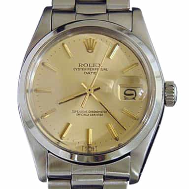 Mens Rolex Stainless Steel Date Champagne  1500 (SKU 5694907MT)