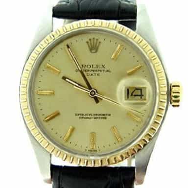 Mens Rolex Two-Tone 14K/SS Date Champagne  1505 (SKU 5845812MT)