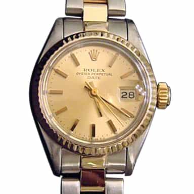 Ladies Rolex Two-Tone Date Champagne  6917 (SKU 6576237MT)