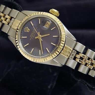 Ladies Rolex 2Tone 14K/SS Date Watch with Blue Dial Ref 6917 (SKU 5028480MT)