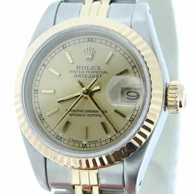 Ladies Rolex Two-Tone 18K/SS Datejust Champagne  69173 (SKU 8911456MT)