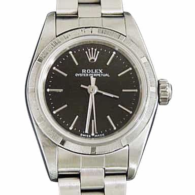 Ladies Rolex Stainless Steel Oyster Perpetual Black  76030 (SKU A525167NNCMT)