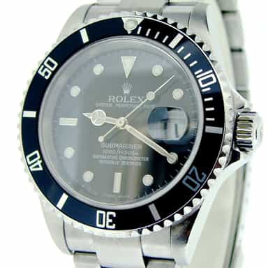Mens Rolex Stainless Steel Submariner Black  16610T (SKU F359485NNBCMT)