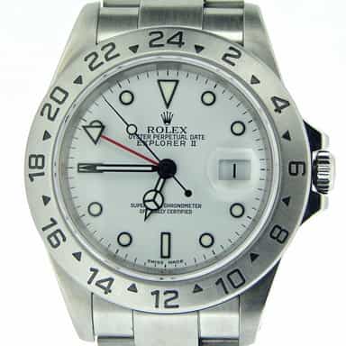Mens Rolex Stainless Steel Explorer II White  16570 (SKU K231361MT)
