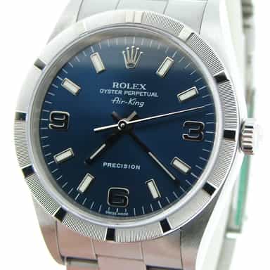 Mens Rolex Stainless Steel Air-King Blue Arabic 14010M (SKU K281554CMT)