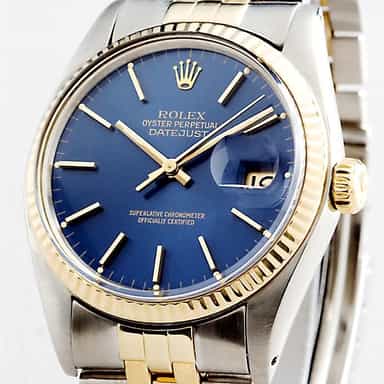 Mens Rolex Two-Tone 18K/SS Datejust Blue  16013 (SKU 8881511MT)