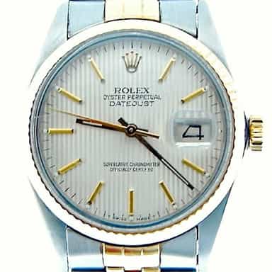 Mens Rolex Two-Tone 18K/SS Datejust Silver  16013 (SKU 6664899MDMT)