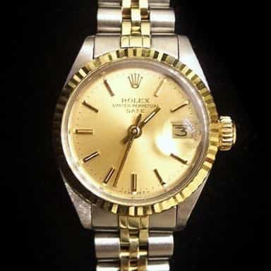 Ladies Rolex Two-Tone Date Watch Ref. 6917 with Rolex Band and Champagne Dial (SKU 407MT)