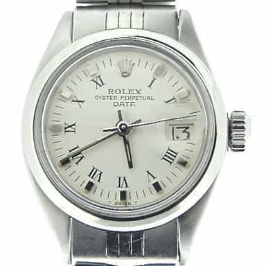 Ladies Rolex Stainless Steel Date White Roman 6916 (SKU 5013332MT)