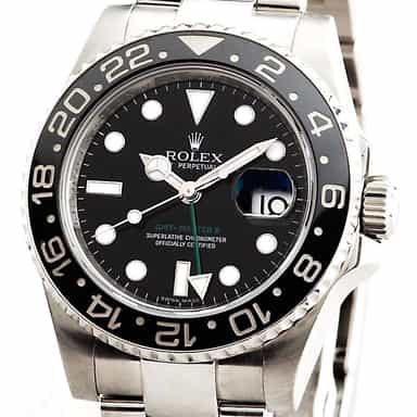 Mens Rolex GMT Master II Ref 116710 Stainless Steel With Black Ceramic (SKU 116710GMTNNMT)