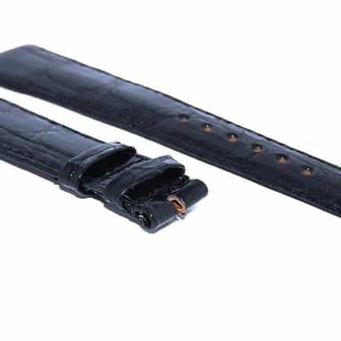 Vintage Rolex Black Crocodile Leather Strap Band 20mm (SKU BLCR56MT)