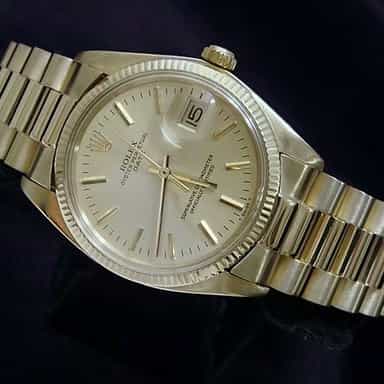Mens Rolex 14K Yellow Gold Date Champagne 1503 (SKU 5834904BMT)
