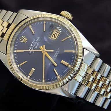 Mens Rolex Two-Tone 14K/SS Datejust Blue 16013 (SKU 5975877MT)