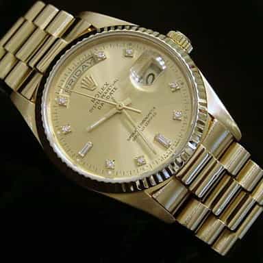 Mens Rolex 18K Gold Day-Date President Champagne Diamond 18038 (SKU 8371111MT)