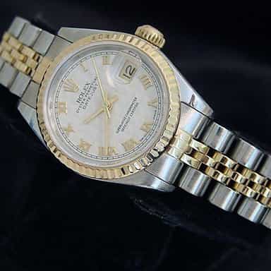 Ladies Rolex Two-Tone 18K/SS Datejust Ivory Roman 69173 (SKU L756569MT)