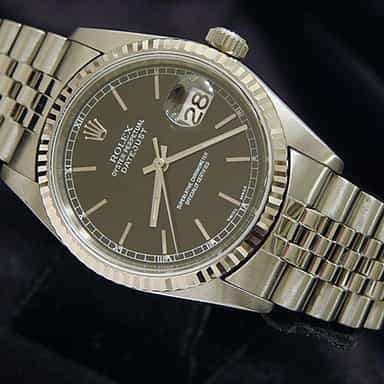 Mens Rolex Stainless Steel Datejust Black 16234 (SKU BL967507MT)