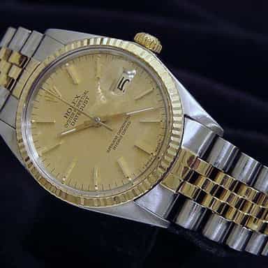 Mens Rolex Two-Tone 18K/SS Datejust Champagne 16013 (SKU 9006007MT)