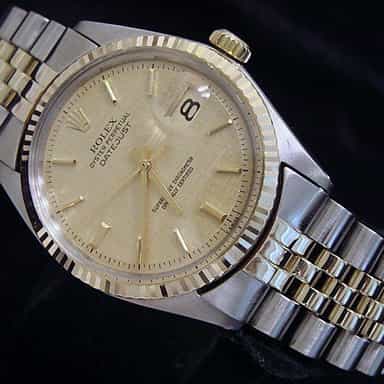 Mens Rolex Two-Tone Datejust Champagne 1601 (SKU 2384300MT)