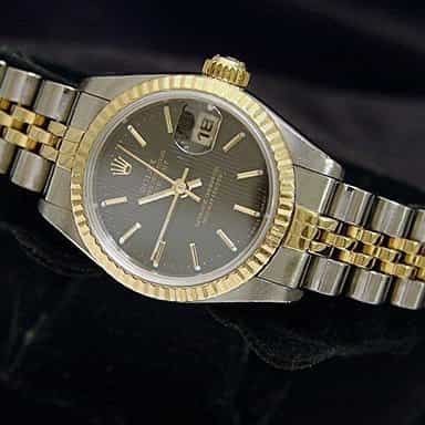 Ladies Rolex Two-Tone 18K/SS Datejust Black  69173 (SKU R367256MT)