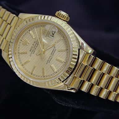 Ladies Rolex 18K Yellow Gold Datejust President 69178 with Tapestry Dial (SKU R329875MT)