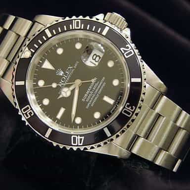 Mens Rolex Stainless Steel Submariner Black  16610 (SKU S312124NNMT)