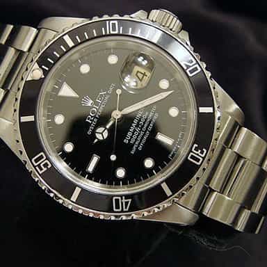 Mens Rolex Stainless Steel Submariner Black  16610 (SKU L550411NNBCMT)
