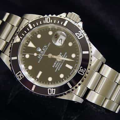 Mens Rolex Stainless Steel Submariner Black  16610 (SKU U111556NNBCMT)