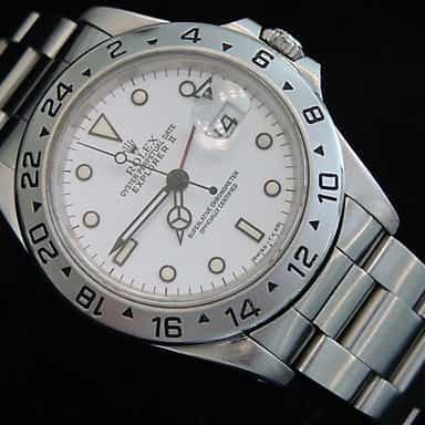 Mens Rolex Stainless Steel Explorer II White  16570 (SKU N284923MT)